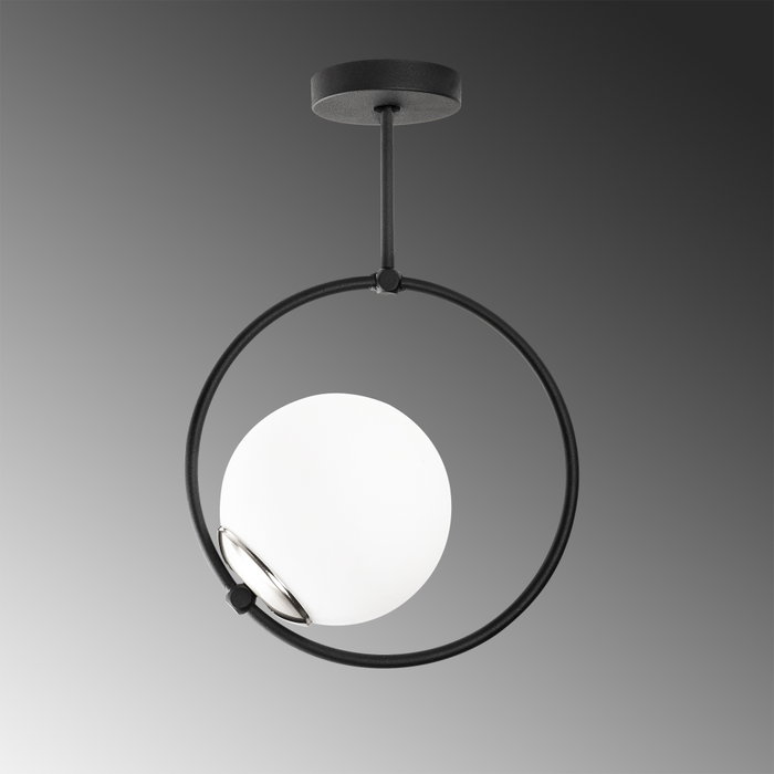 Opviq Dolunay - 3901 Lámpara de araña Blanco y Negro